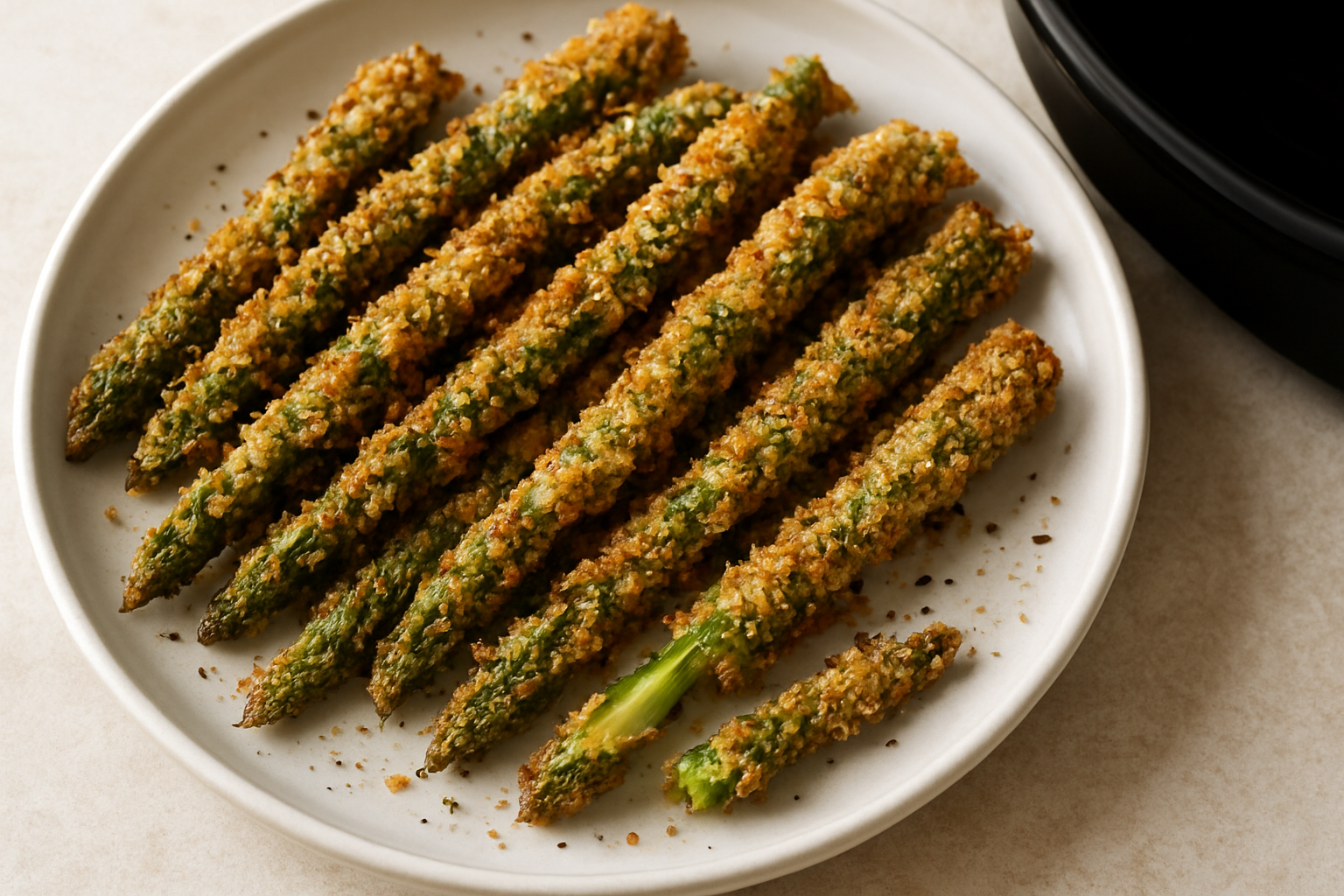Air Fryer Asparagus Fries with Parmesan & Pepper