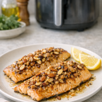 Air Fryer Trout Fillets with Brown Butter Almond Crumble