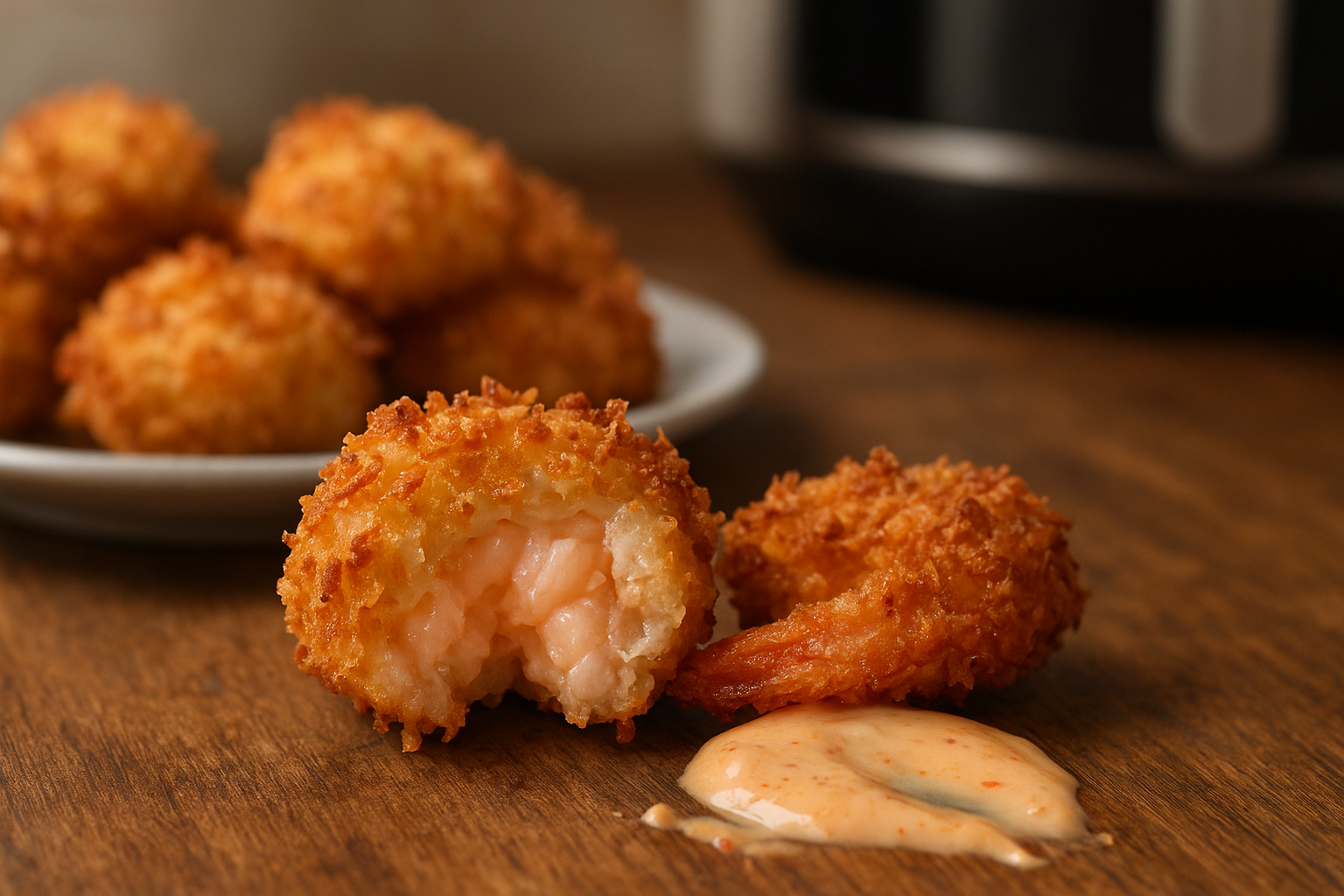 Air Fryer Coconut Shrimp with Creamy Chili Dip