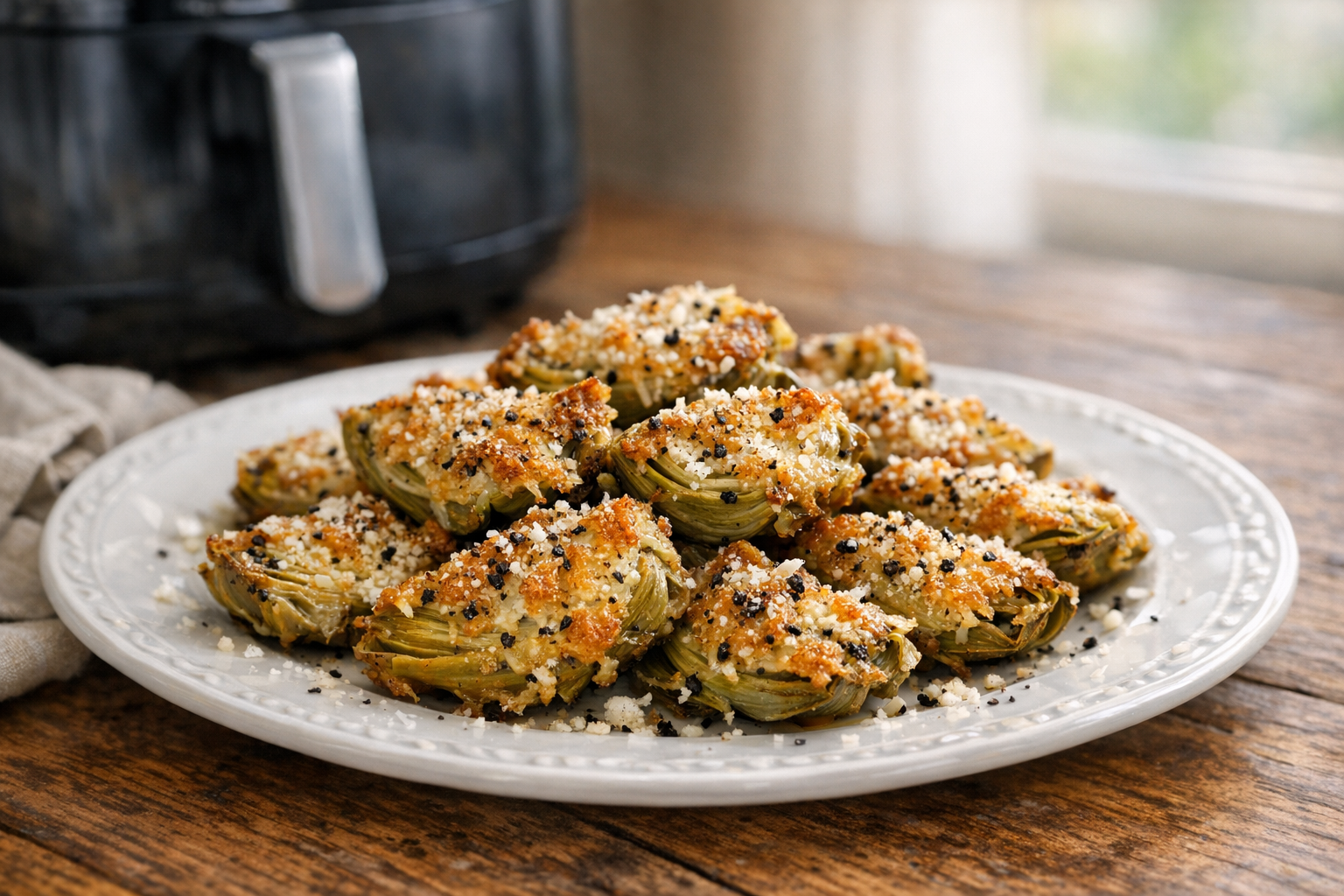 Crispy Air Fryer Artichoke Hearts (Parmesan Pepper)