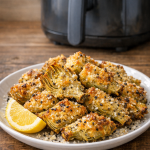 Crispy Air Fryer Artichoke Hearts with Parmesan and Black Pepper