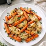 30-Minute Air Fryer Roasted Carrots and Fennel with Thyme