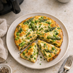 Easy Air Fryer Spring Vegetable Frittata with Asparagus and Peas