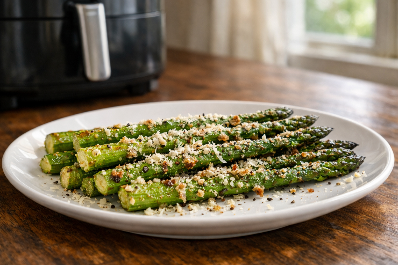 Crispy Air Fryer Asparagus with Parmesan & Pepper