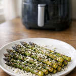 Crispy Air Fryer Asparagus with Parmesan and Black Pepper