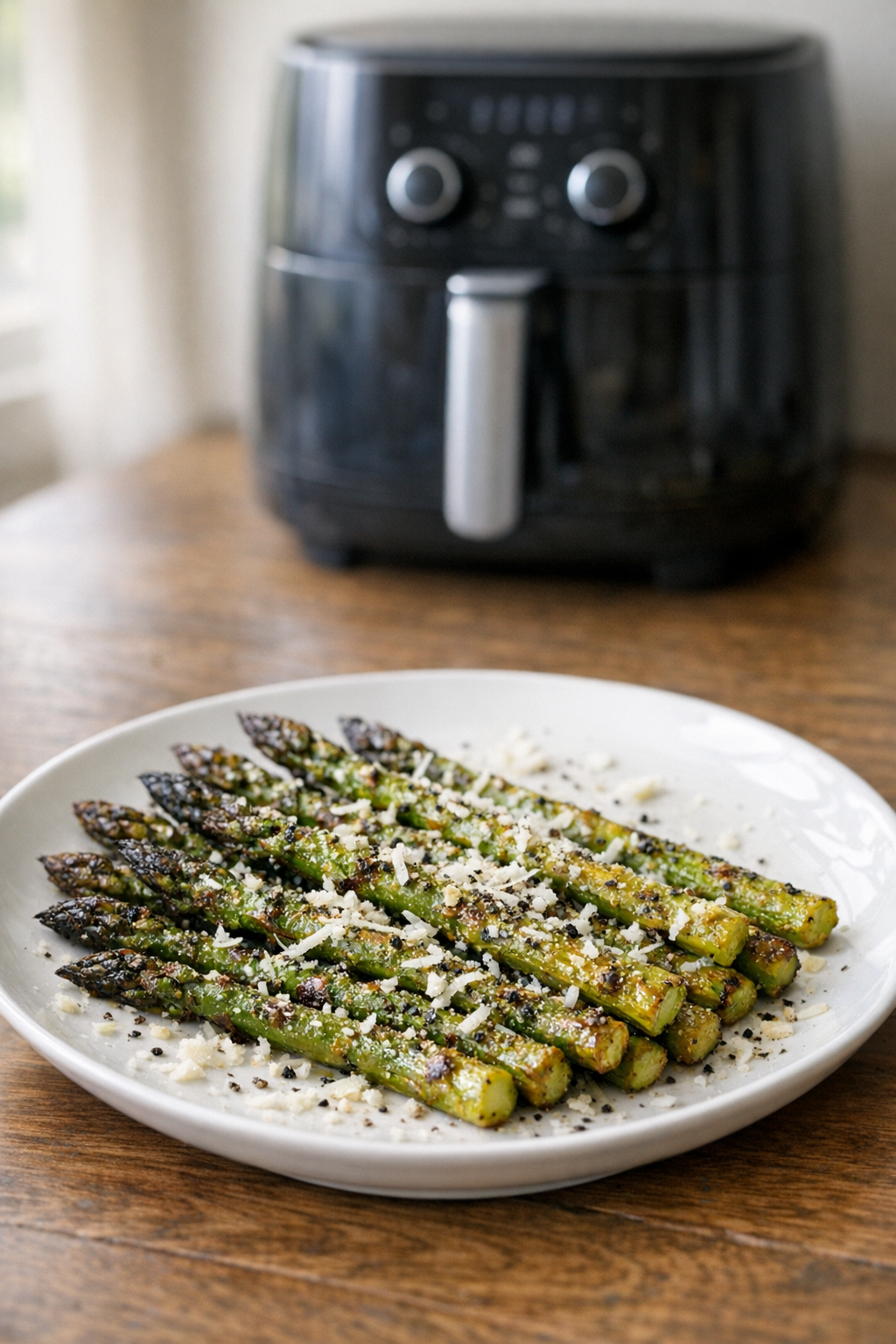 Crispy Air Fryer Asparagus with Parmesan & Pepper