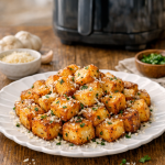 Air Fryer Garlic Parmesan Potatoes Crispy Cubes