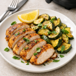 Healthy Air Fryer Chicken Breast with Courgettes and Basil