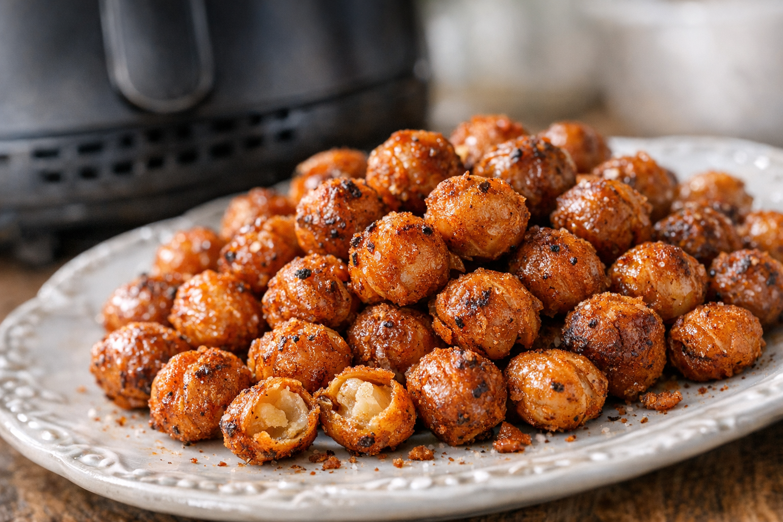 Air Fryer Crispy Chickpeas with Smoky Paprika