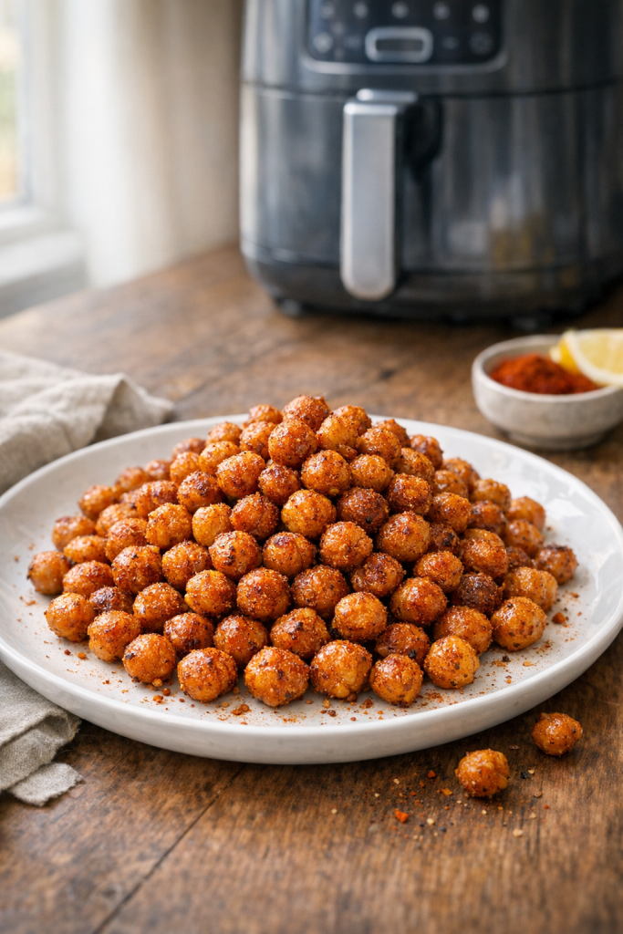 Air Fryer Crispy Chickpeas with Smoky Paprika