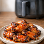 Air Fryer Chicken Wings with Hot Honey Glaze