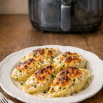 Air Fryer Chicken Alfredo Stuffed Shells Crispy Top Air Fryer Chicken Alfredo Stuffed Shells Crispy Top